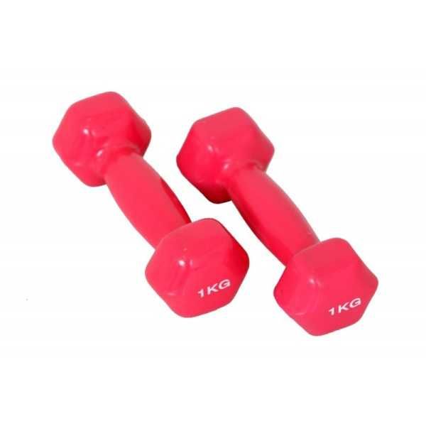 Винилови Гирички 2 × 1 кг / Vinyl Dumbbells / Цветни Гири за Аеробика