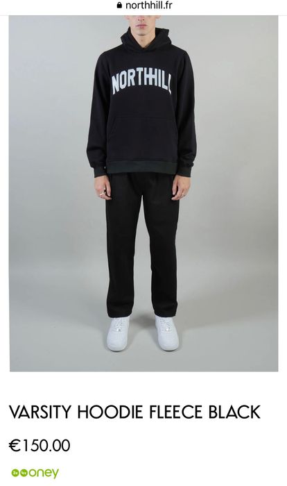 НОВ NORTH HILL PARIS Varsity Hoodie ОРИГИНАЛЕН мъжки суичър - р.М