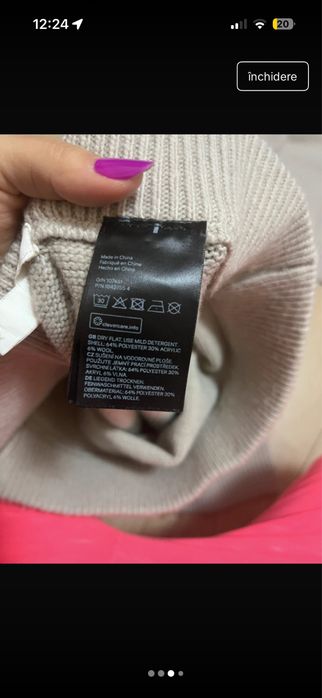Set tricotat H&M din amestec de lana, bej