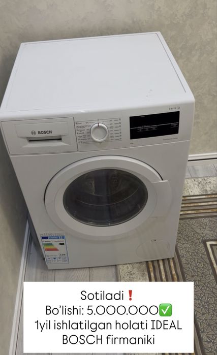 BOSCH kir yuvish mashinkasi sotiladi