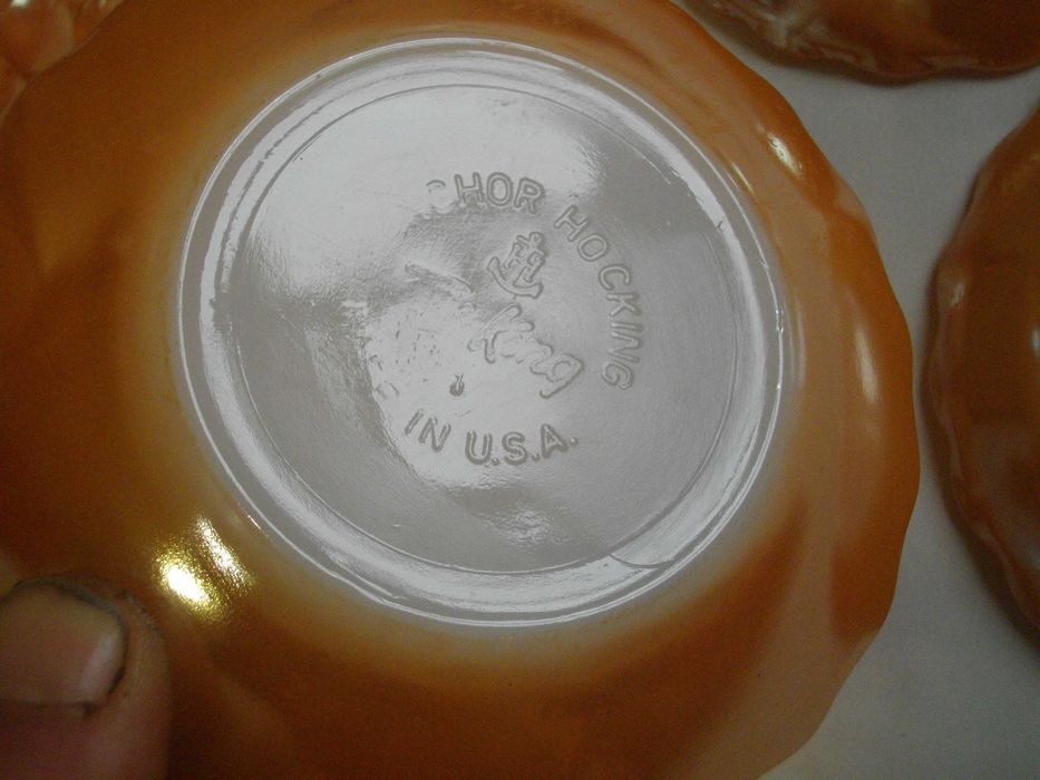 Vintage USA Archor Hocking-14 Части Нов Сервиз-САЩ-Цвят Праскова