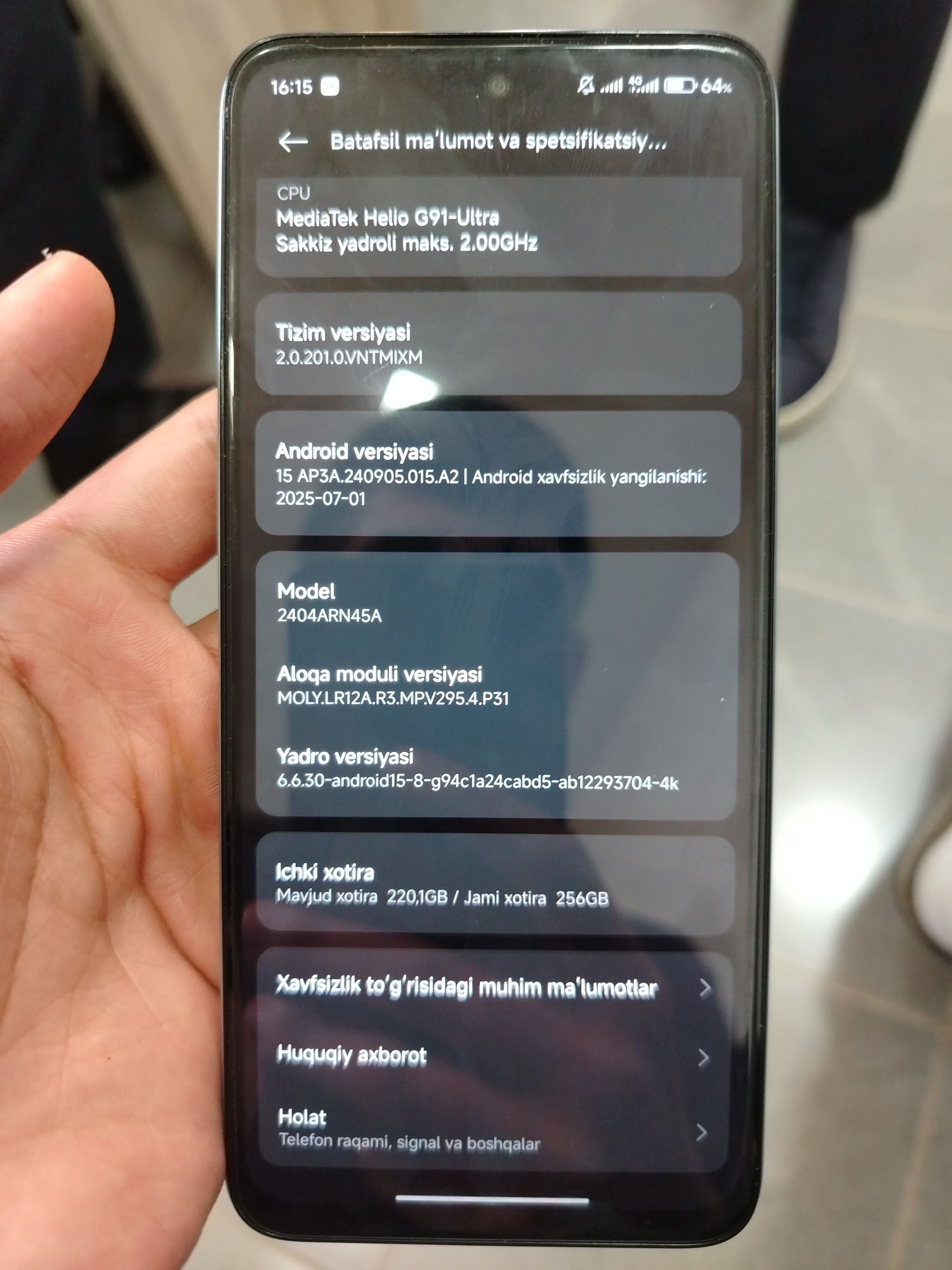 Redmi 13 2 hafta ishlatilgan yangi