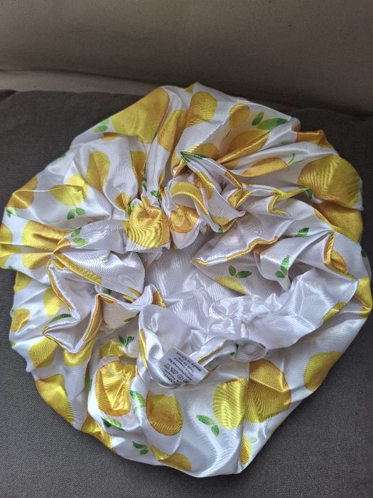 Нова двулицева шапка за сън боне за сън от сатен с лимони двулицева
