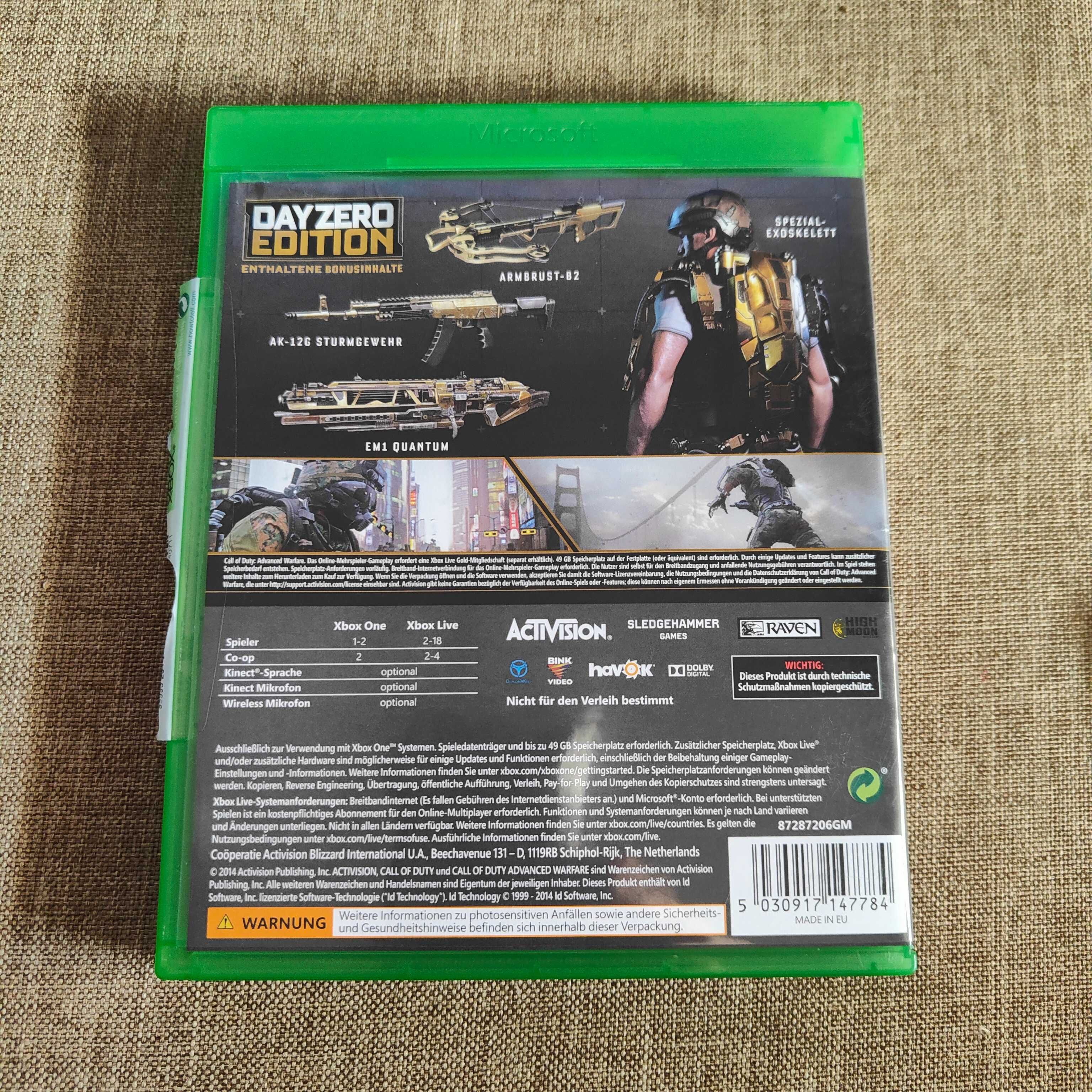 Call of Duty Advanced Warfare Day Zero Edition joc Xbox ONE