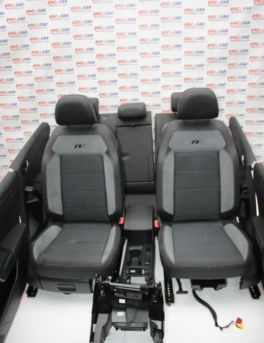 Interior din piele si textil VW T-Roc (A11) R-Line 2017-prezent