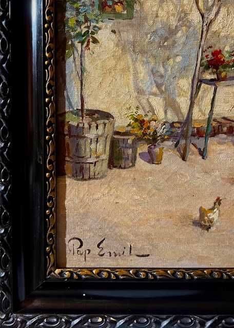 AUTENTIC! Superb tablou EMIL PAP (1884–1945) ulei/panza, Mare:100x80cm