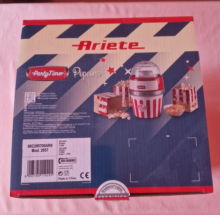 Aparat popcorn cu aer cald-Ariete