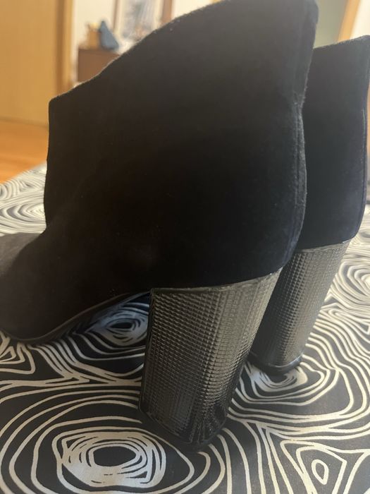 IL PASSO botine elegante piele intoarsa, toc bloc