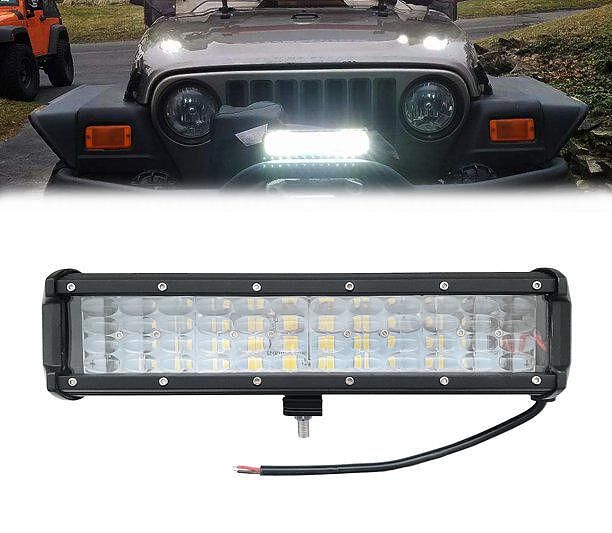 31 см 108w мощен led bar лед диоден бар прожектор с лупи 12v 24v 4 ред