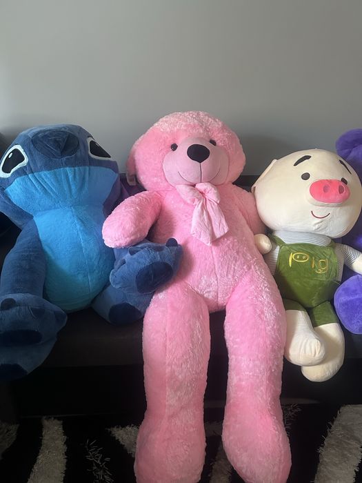 Огромни плюшени играчки Стич-Мечо пух-Мече в лилаво