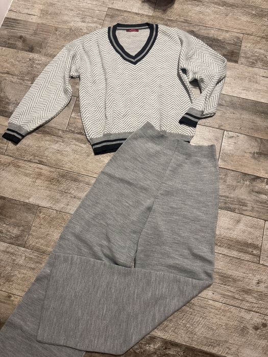 Плетен сет от две части  панталон и блуза