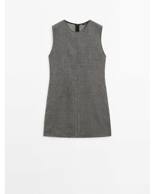 платье Massimo dutti Short wool blend dress - M