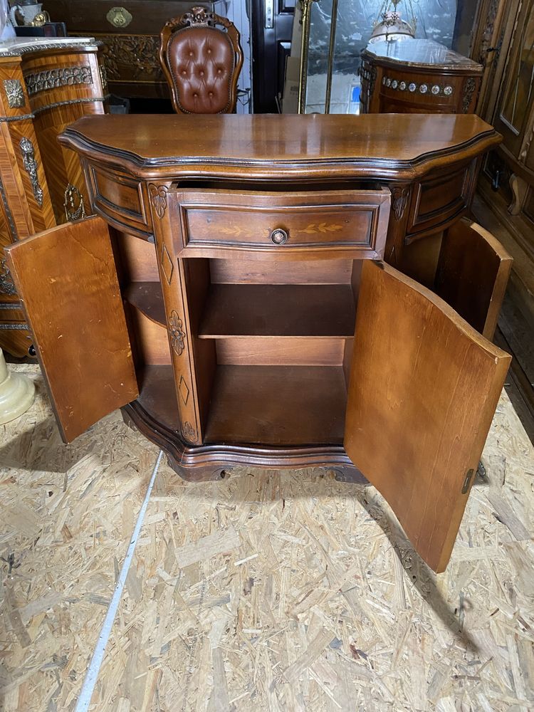 Comoda Lemn Masiv Intarsi Vintage Antic