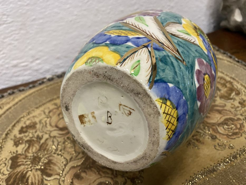 Винтидж белгийска порцеланова кана ръчна украса 1950-те