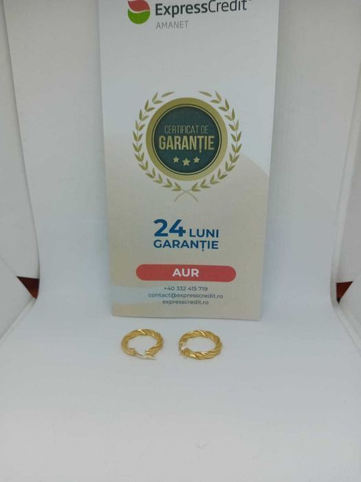 Cercei aur 18k 2.95g (33159/30 Pacurari 2) Garantie 2 ani!