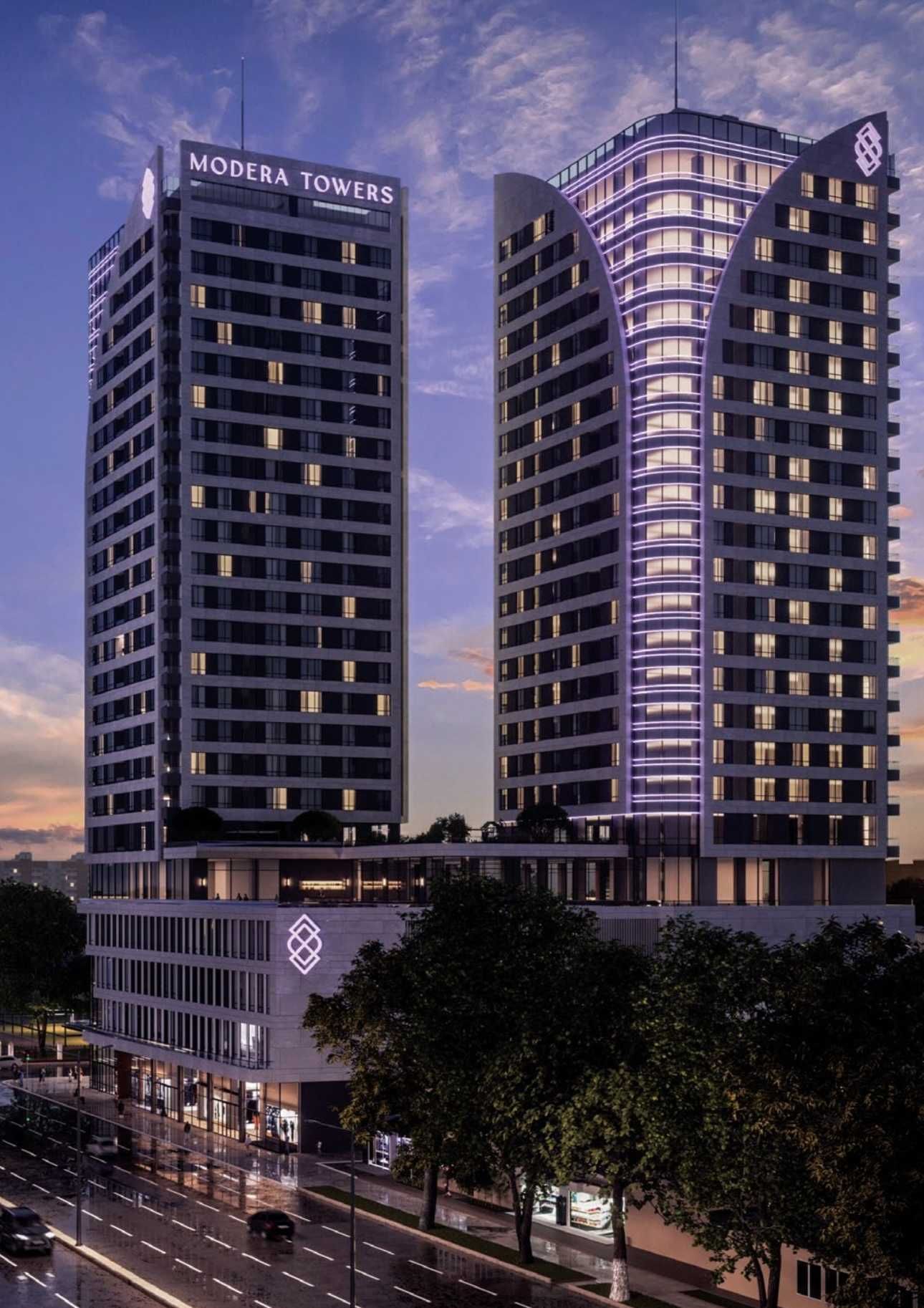 Modera Towers 21 этаж 51.26m2 |  174000$