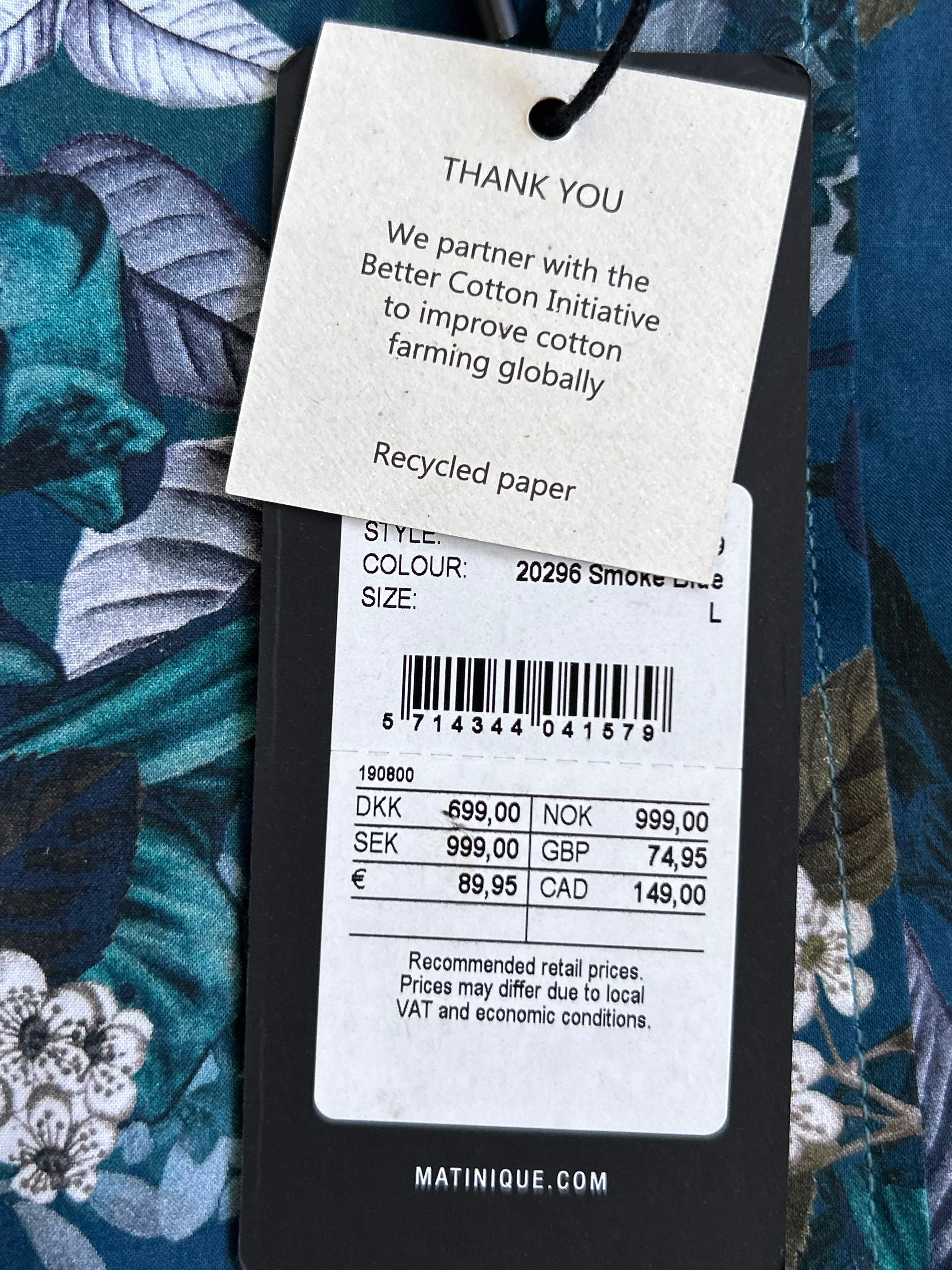 Нова мъжка слим риза Matinique L size & Massimo Dutti панталон