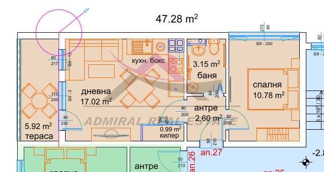 Продава се Двустаен апартамент в Варна, Изгрев - 54 кв.м за 1334 €/кв.м - Снимка #1