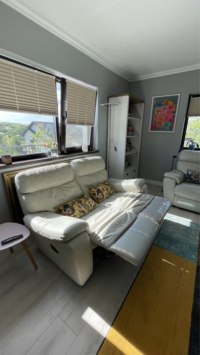Canapea piele naturala si recliner