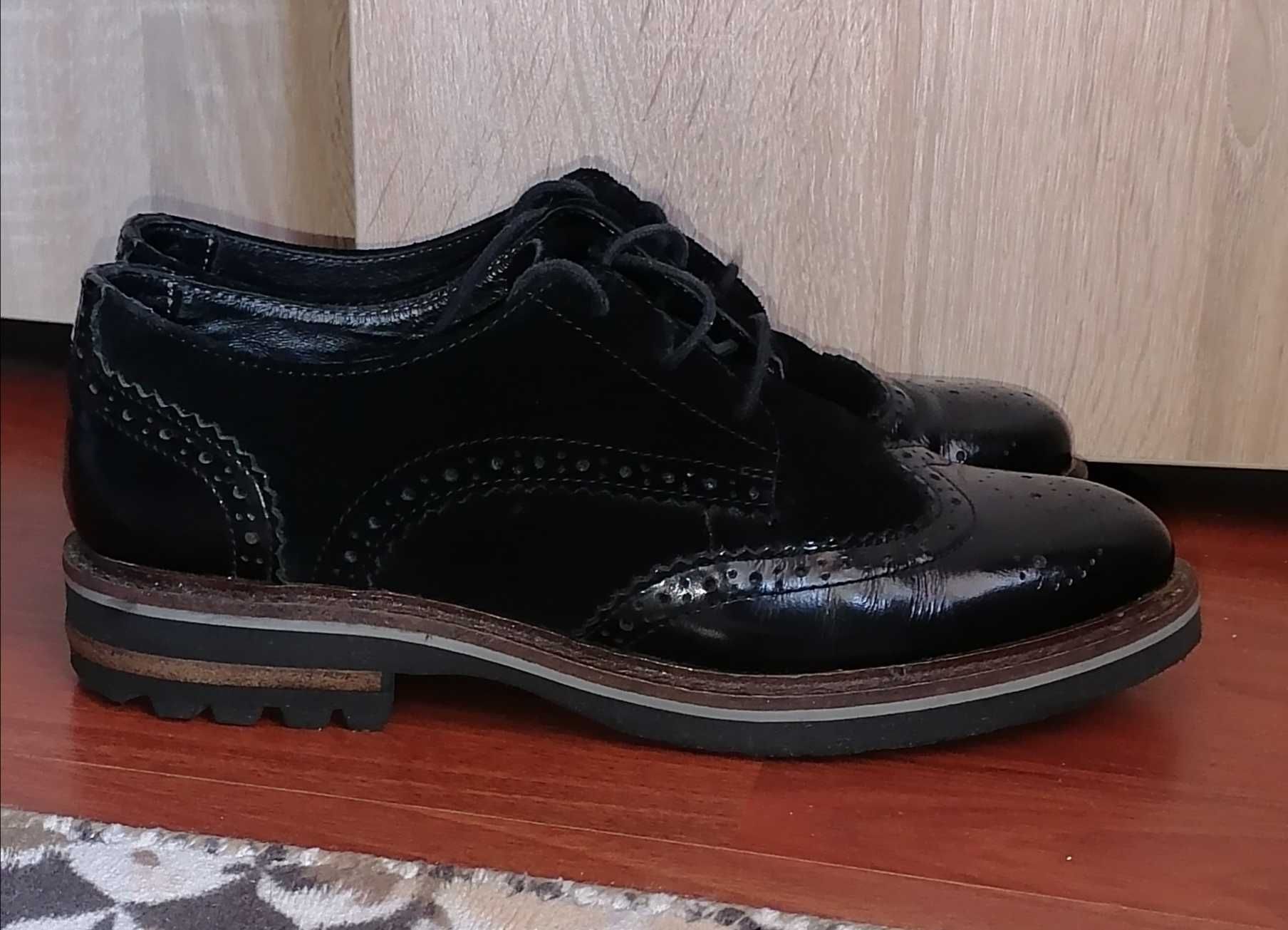 Pantofi / papuci / încălțăminte damă tip Oxford, 5th Avenue, piele nat