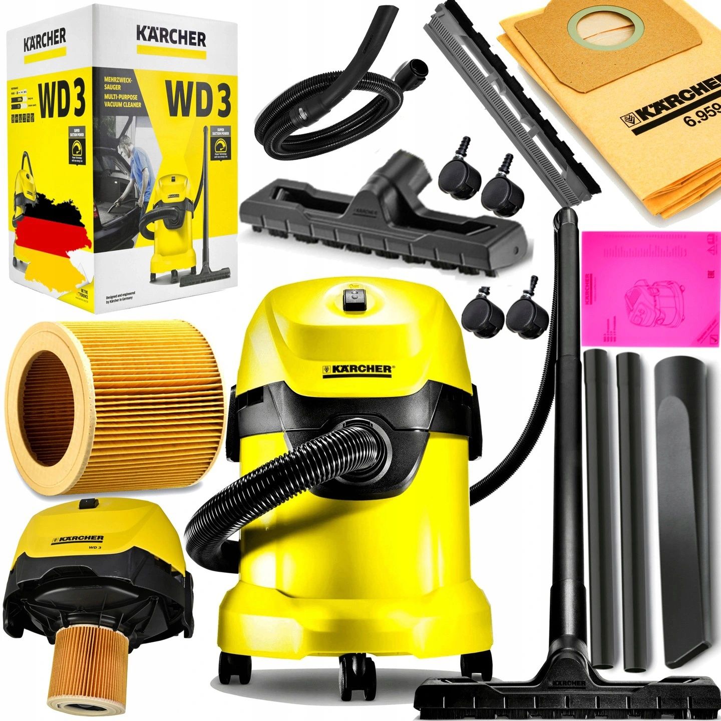 Хозяйственный пылесос Karcher WD3.
Настоящее немецкое качество.