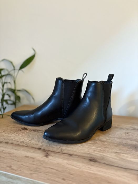 Just fab About You черни кожени боти