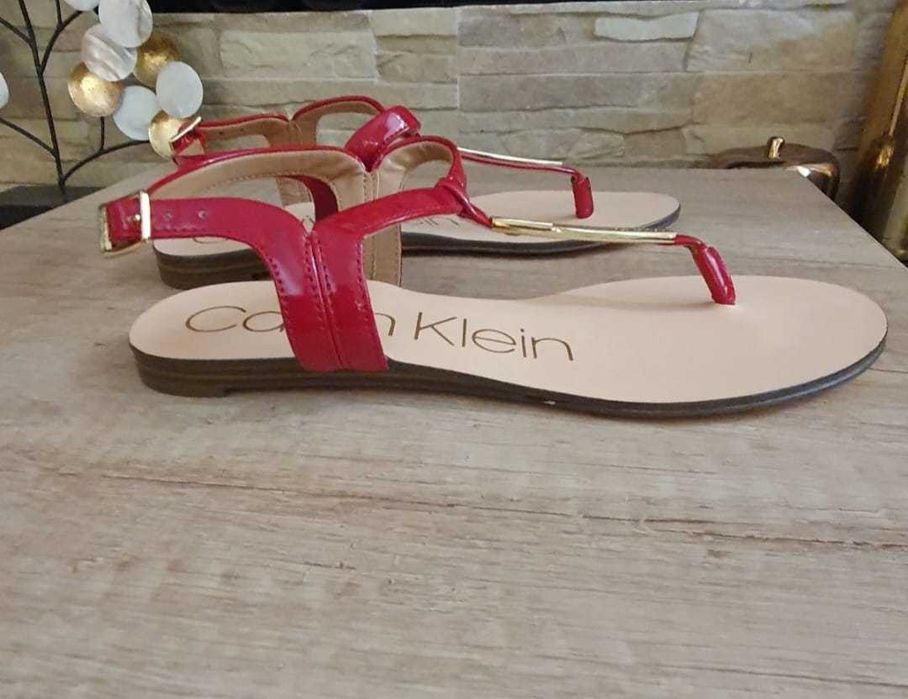 Sandale Cakvin Klein originale ,rosii, dama,nr.36