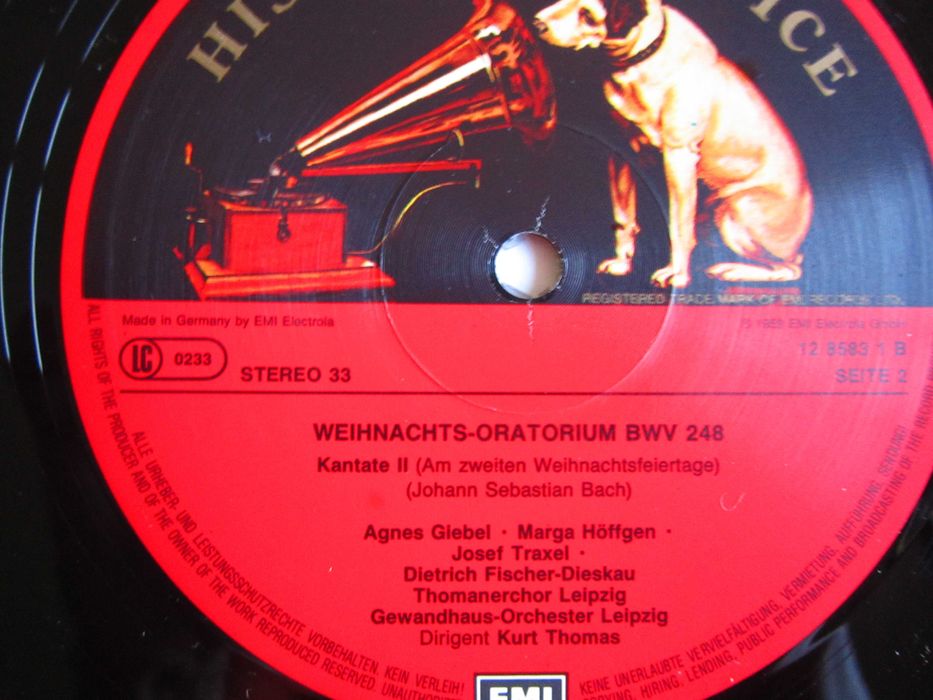cadou rar Weihnachts Oratorium BWV 248 Bach Germany 1985