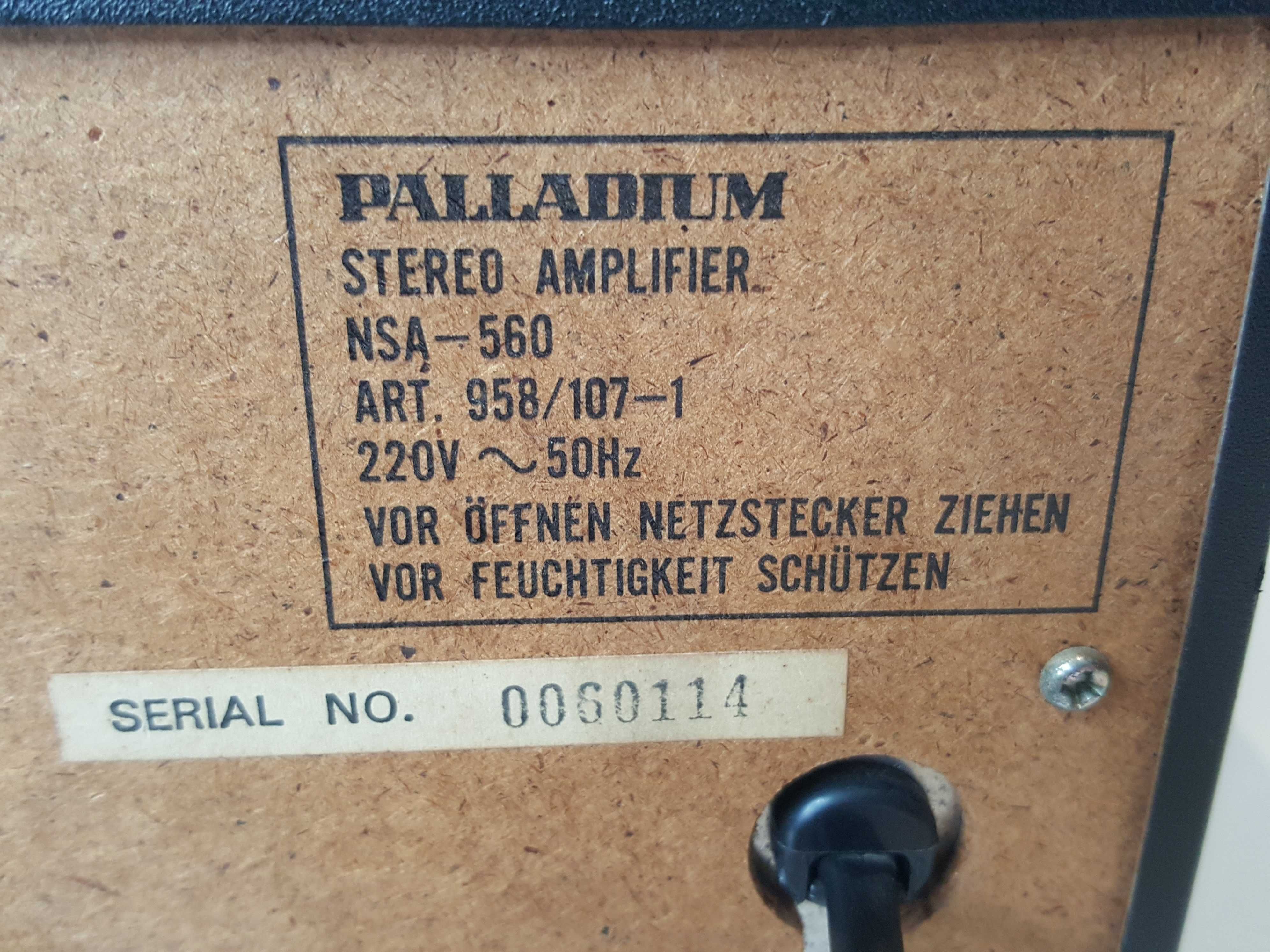 Vand amplificator Palladium NSA 560 Vintage