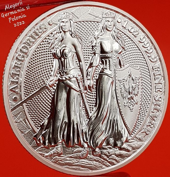 Polonia, Germania Mint, monede lingou argint 999 pur