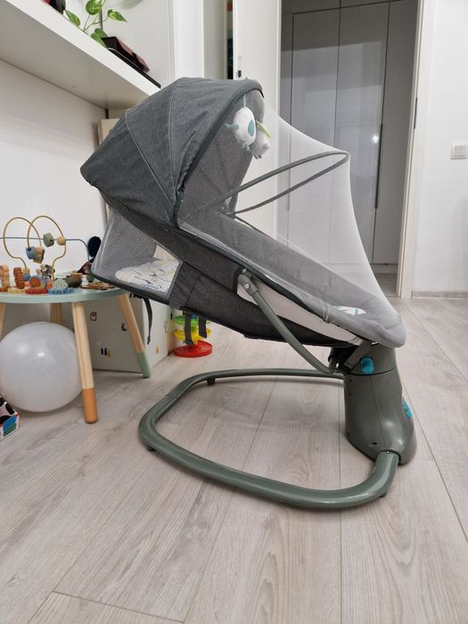 Balansoar electric 3in1, cu bluetooth, telecomanda, Mastela