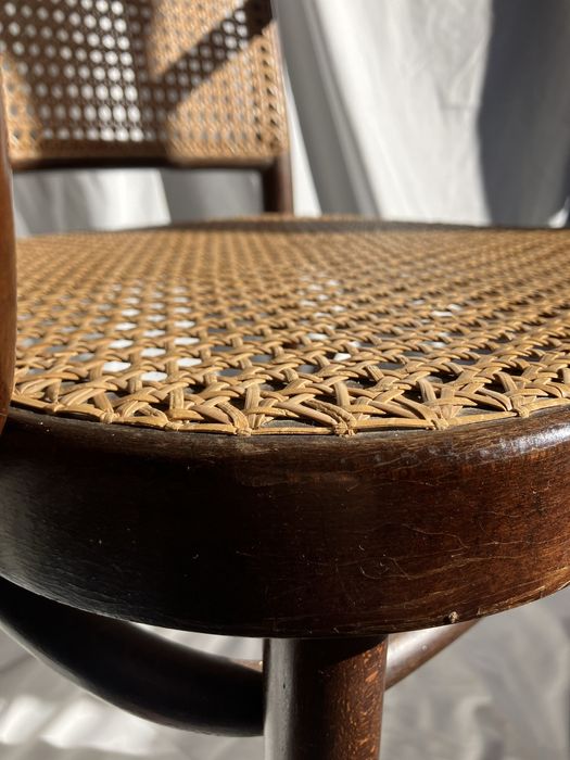 Scaun 811 Josef Hoffmann, Thonet - ratan natural, design iconic