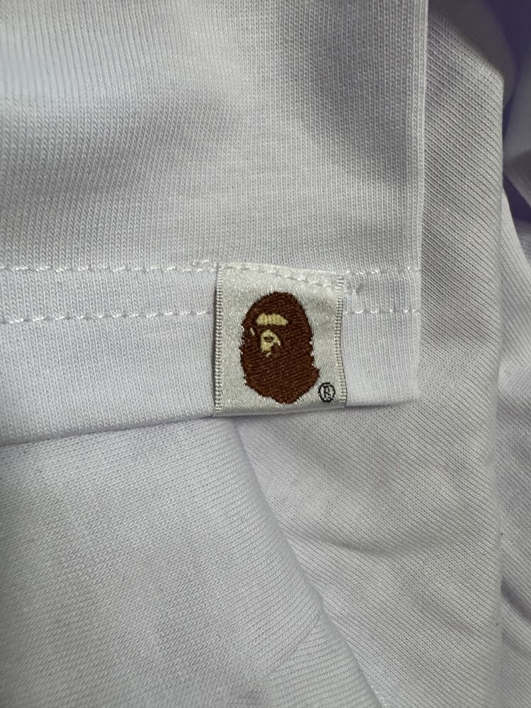 Bape Green Camo Big Head White T-shirt