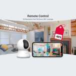 Вътрешна 2K WiFi Камера 360°, IR Нощно Виждане, Тел APP