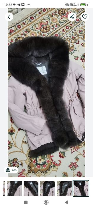 Продам Парку мех чернобурки натуралка 25тыс.