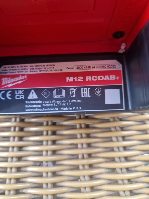 Radio cu Bluetooth Milwauke M12 RCDAB +