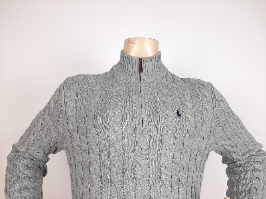 Polo Ralph Lauren Cable-Knit - Оригинален мъжки пуловер с цип р-р M