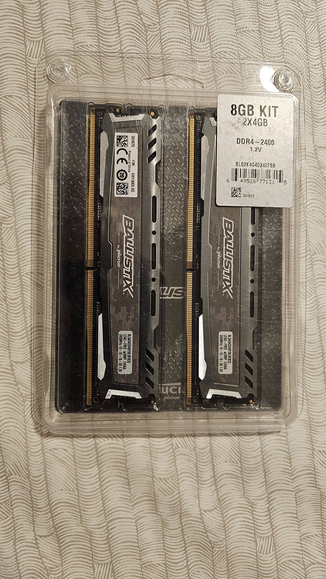 Memorie RAM Ballistix Sport 8GB ( 2 x 4GB) DDR4-2400 kit