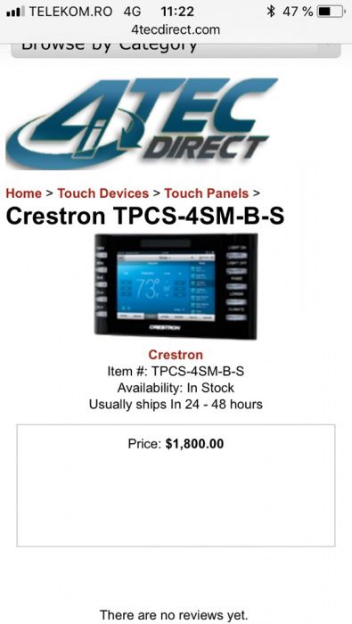 Crestron tpcs-4sm-b-s