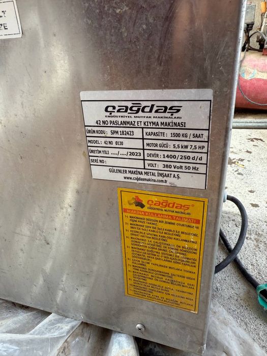 Промышленная мясорубка, 3 фазы, Турция