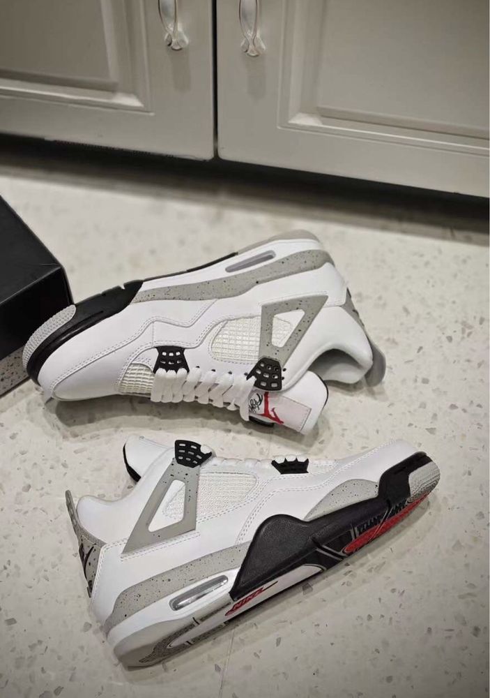 Jordan 4 Retro White Cement OG Air Black Tech Grey
