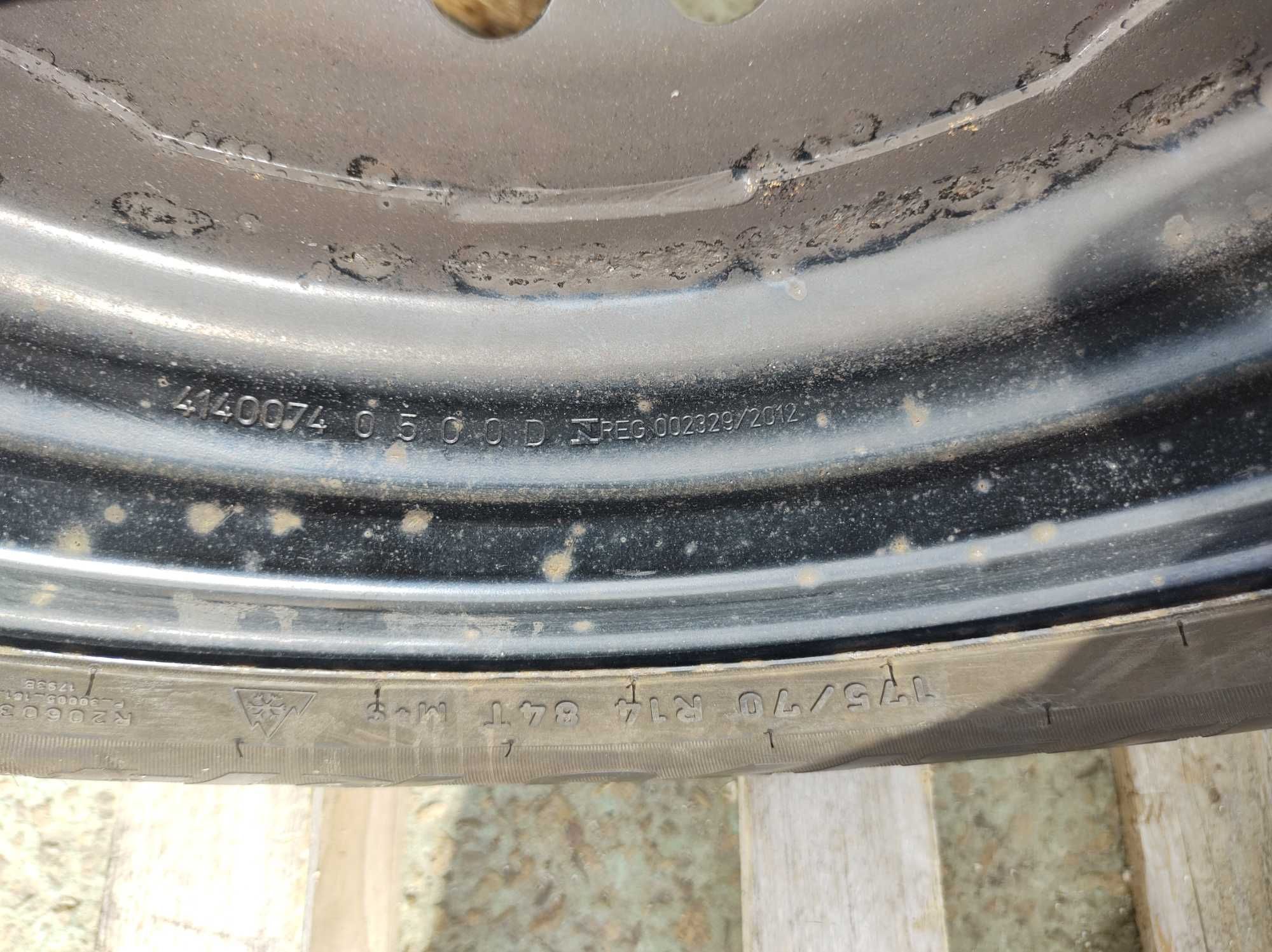 14 джанти 5х100 VolksWagen POLO 5J et35 Pirelli 175/70/14 2020г 7/9мм