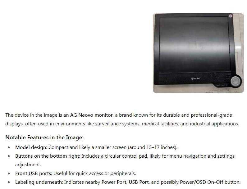 Monitor Neovo M-17
