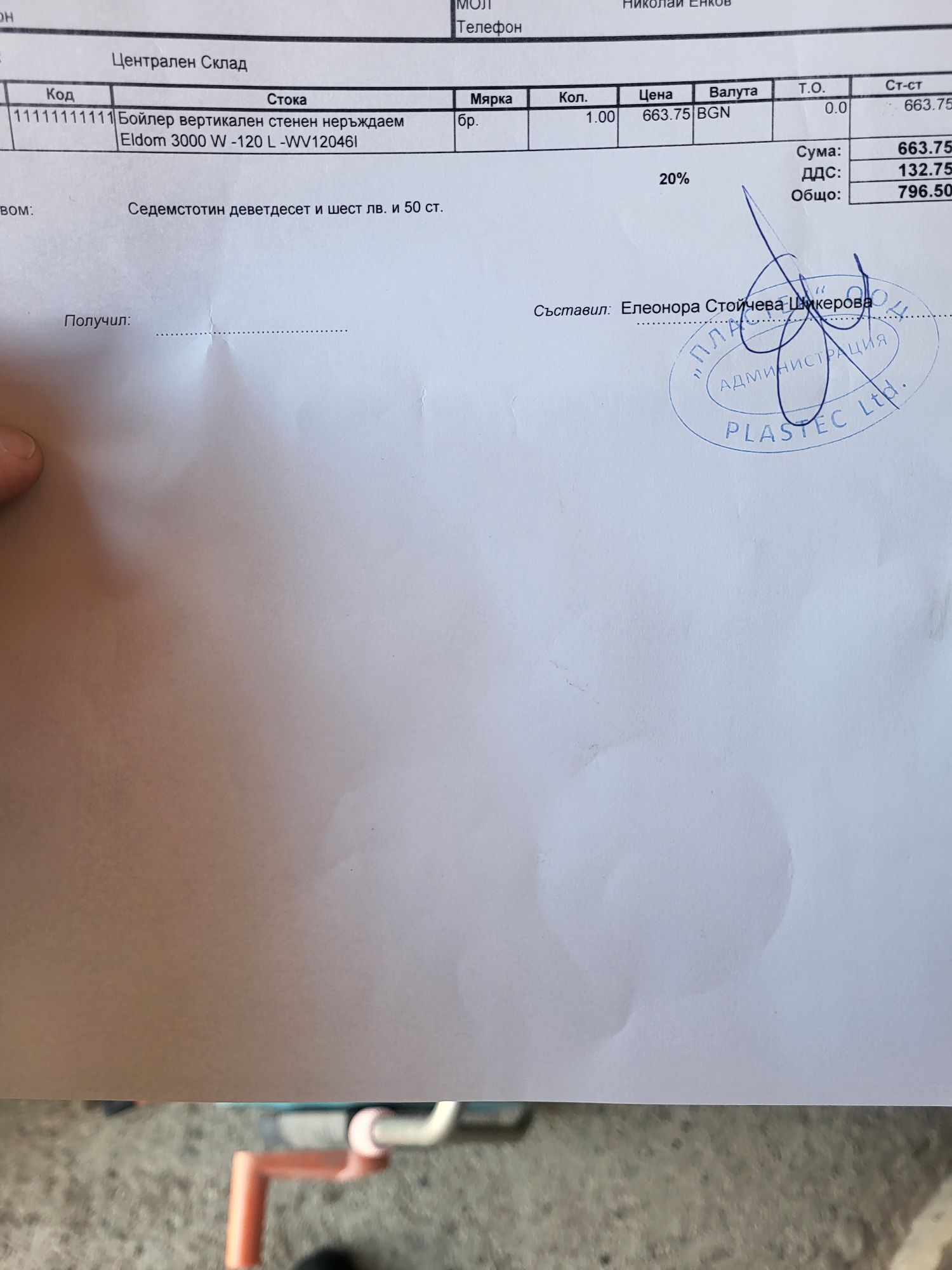 Бойлер Елдом 120л Eldom