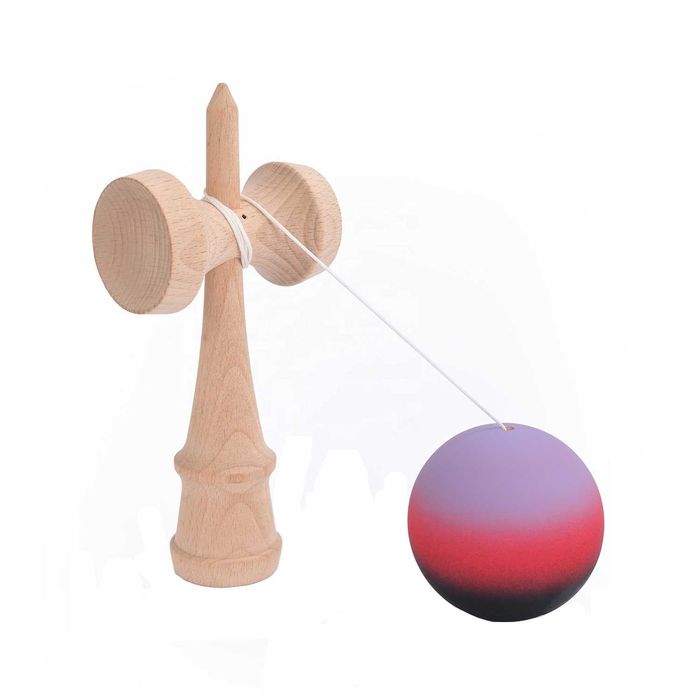 Kendama profesionala lemn fag 18 cm, vopsea aderenta mata, Aurora Fade
