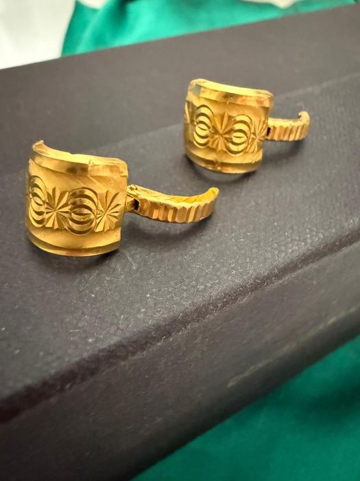 Cercei din aur 22K– model elegant, lucrătură fină
