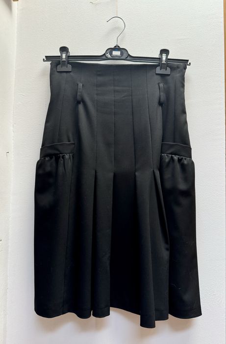 Fusta neagra cu pliuri midi