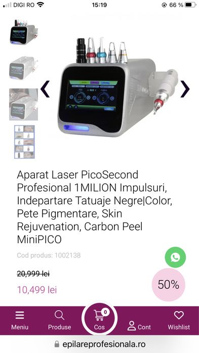 Nou!Laser profesional Picosecond 1milion impulsuri tatuaje carbon peel