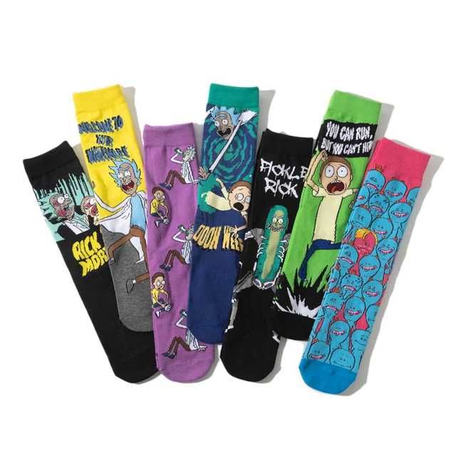 Happy socks-Mad socks-Rick and Morty-луди,весели,цветни,шарени чорапи