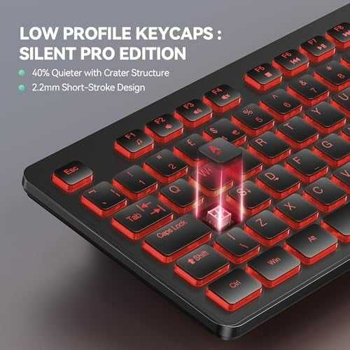 Нова Жична USB клавиатура със светлина пълноразмерна QWERTY UK за игри